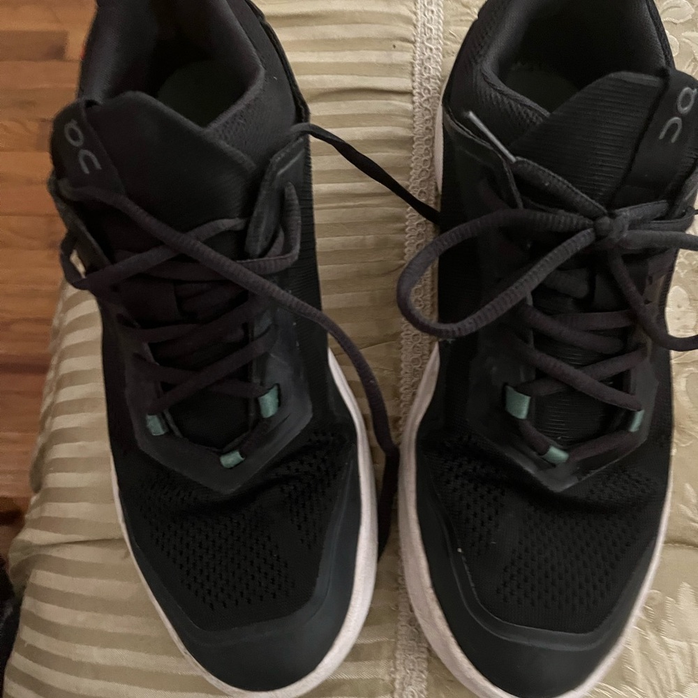 Men's Black Sneakers with White Soles